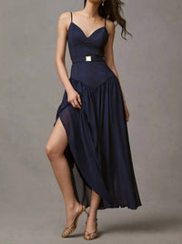 Hutch - Ruby Sleeveless Bustier Belted Drop-waist Maxi Dress