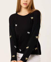 French Kyss - Scoop Neck Bow Detail Top