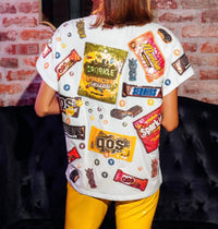 QUEEN OF SPARKLES Queen Of Candy Tee in white - women's t-shirt - alternate view