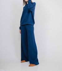 Corinne Collection Adelyn Trousers in sapphire - women's pants - detail view