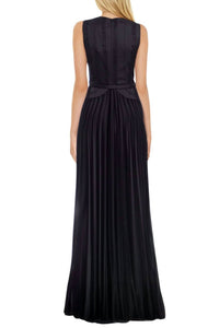One33 Social - Jaelyn Dramatic Bodice Matching Belt Maxi Dress