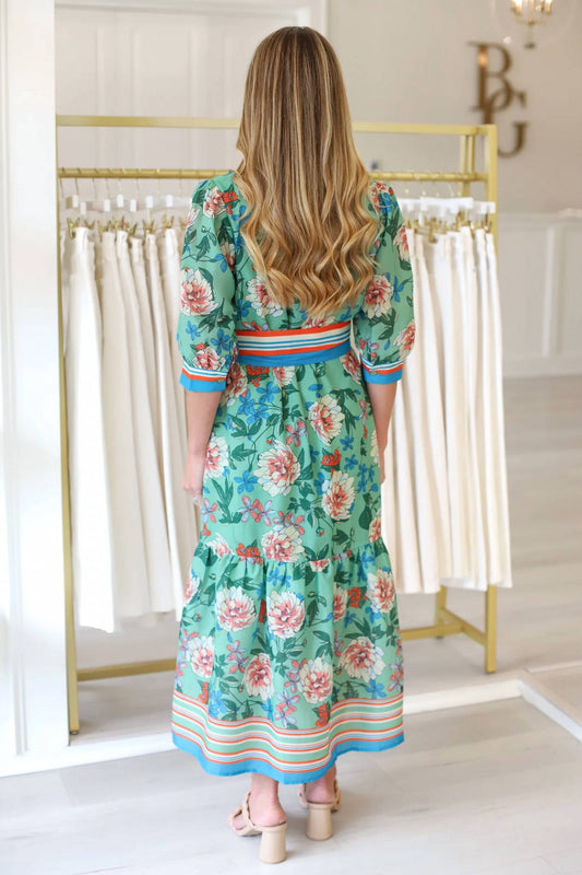 Jade - Trimmed V-neck Maxi Dress