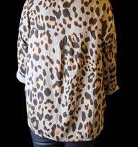 Look Mode Usa - Cheetah Print High Low Pullover Top