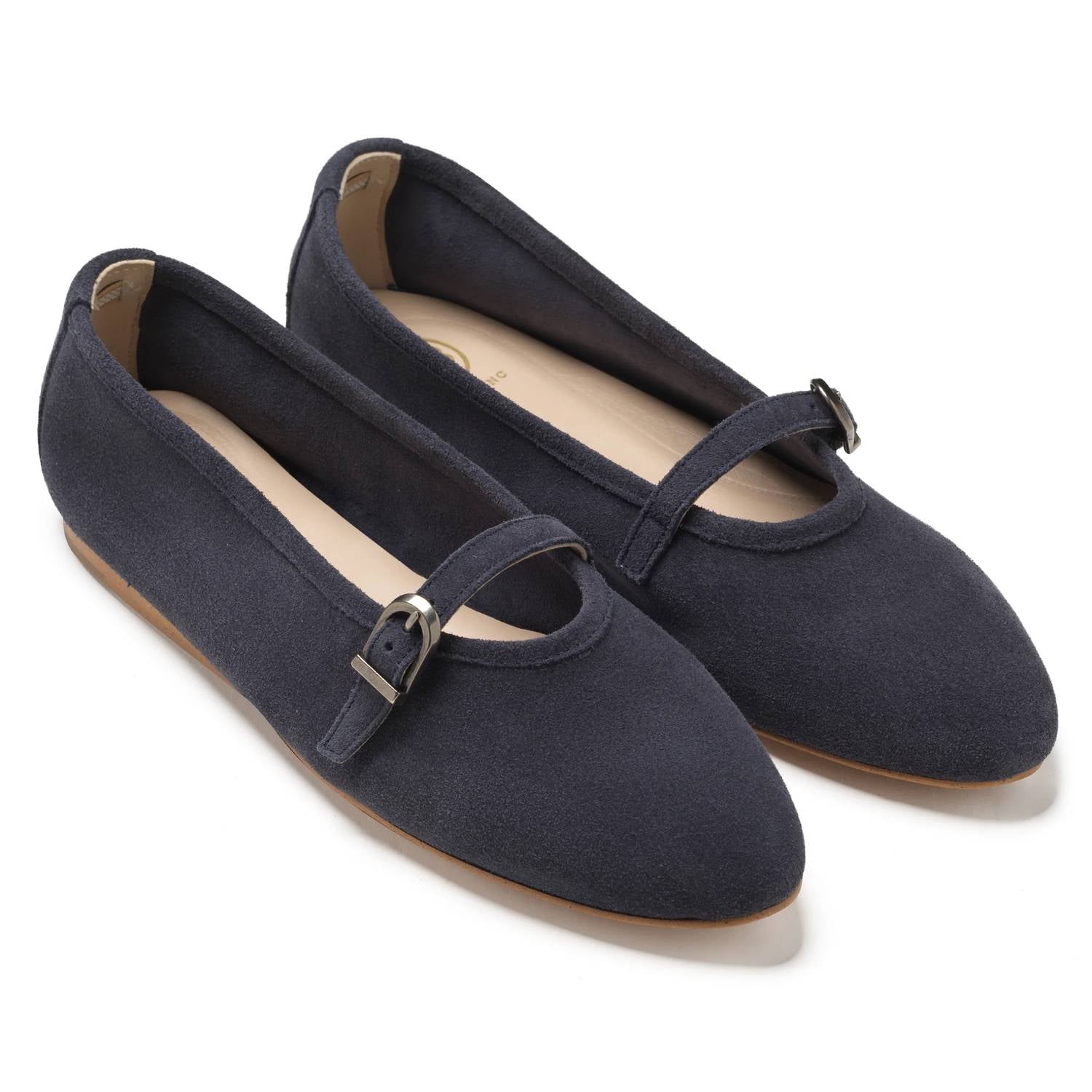 Blublonc - Women's Natalie Mary Jane Strap Detail Flats