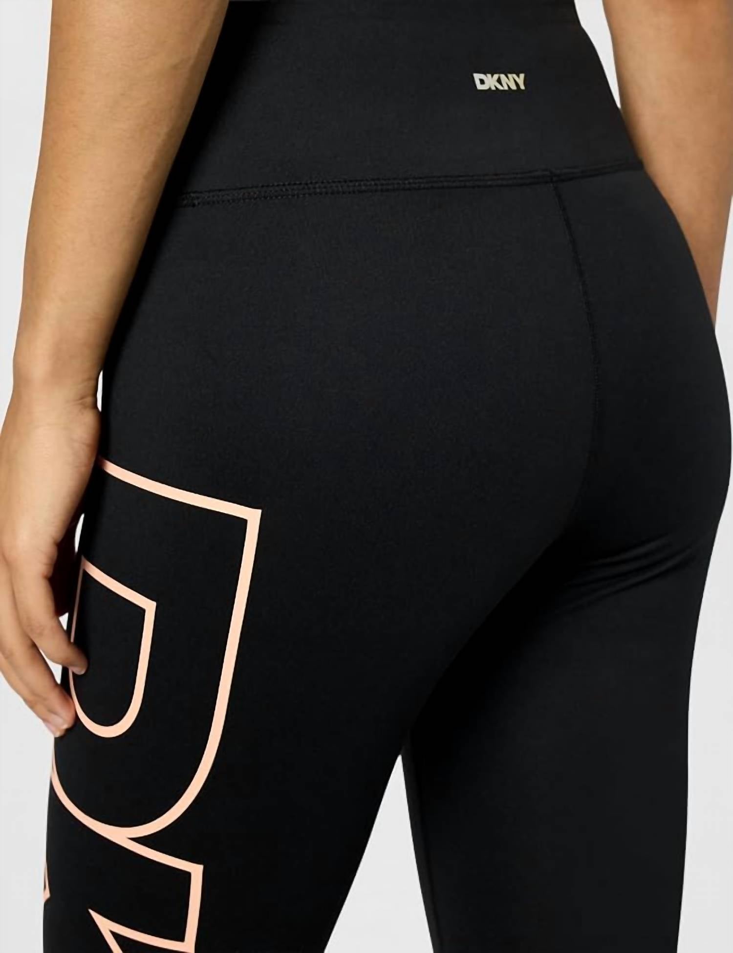 Dkny - Women's Exploded-logo Stretch 7/8 Leggings