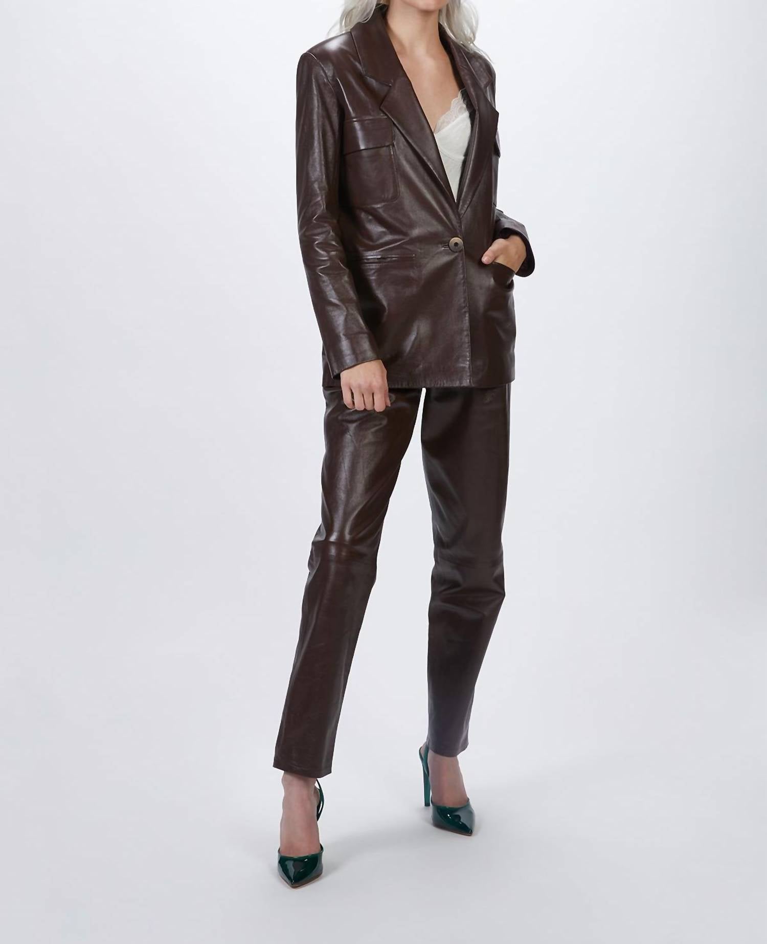 SUIT LEATHER JACKET