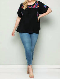 See And Be Seen - On The Border Embroidered Top
