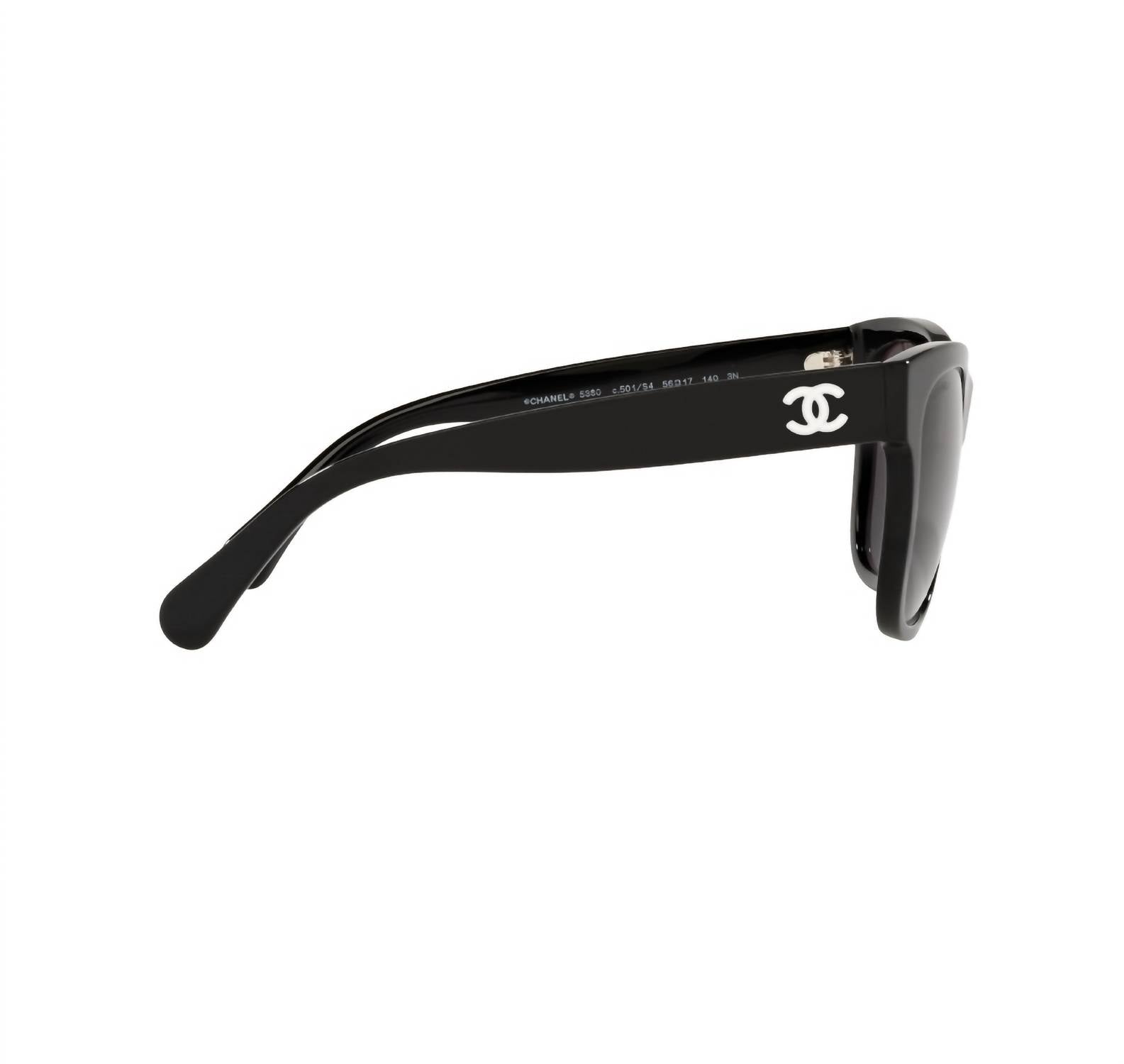 Chanel - Women's Acetate Square Non Polarized Sunglasses 5380 - C501s4