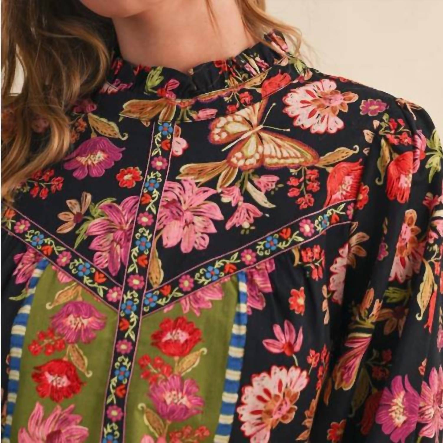 &Merci - Exclusive Floral Border Print Top
