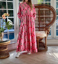 Just Darviny - Boho Long Sleeve Maxi Dress