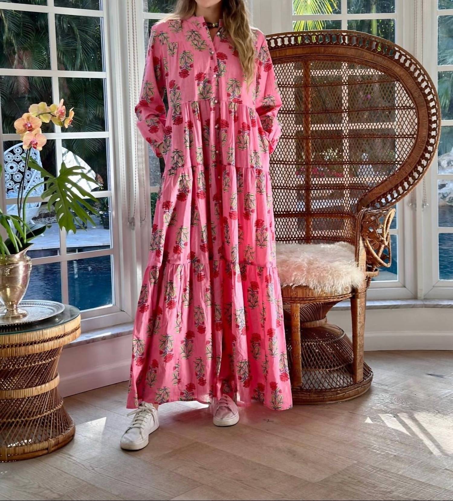 Just Darviny - Boho Long Sleeve Maxi Dress