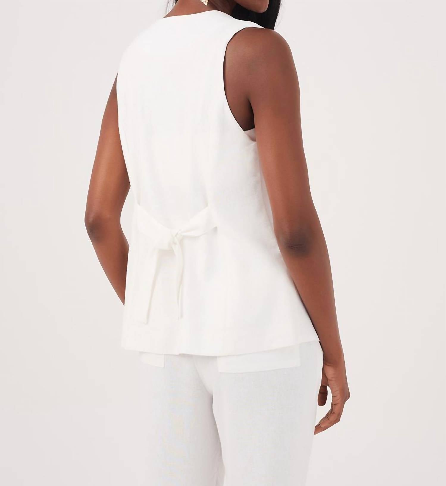 Dress To - Linen Button Down Vest