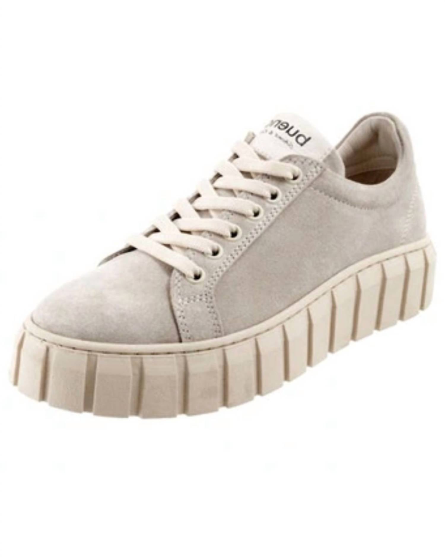 bueno Women's Talia Platform Sneakers in fawn suede - women's sneaker - detail view