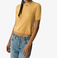 Guest In Residence Compass Sweater Tee in residence compass sweater tee in sorbet - women's t-shirt - view 4