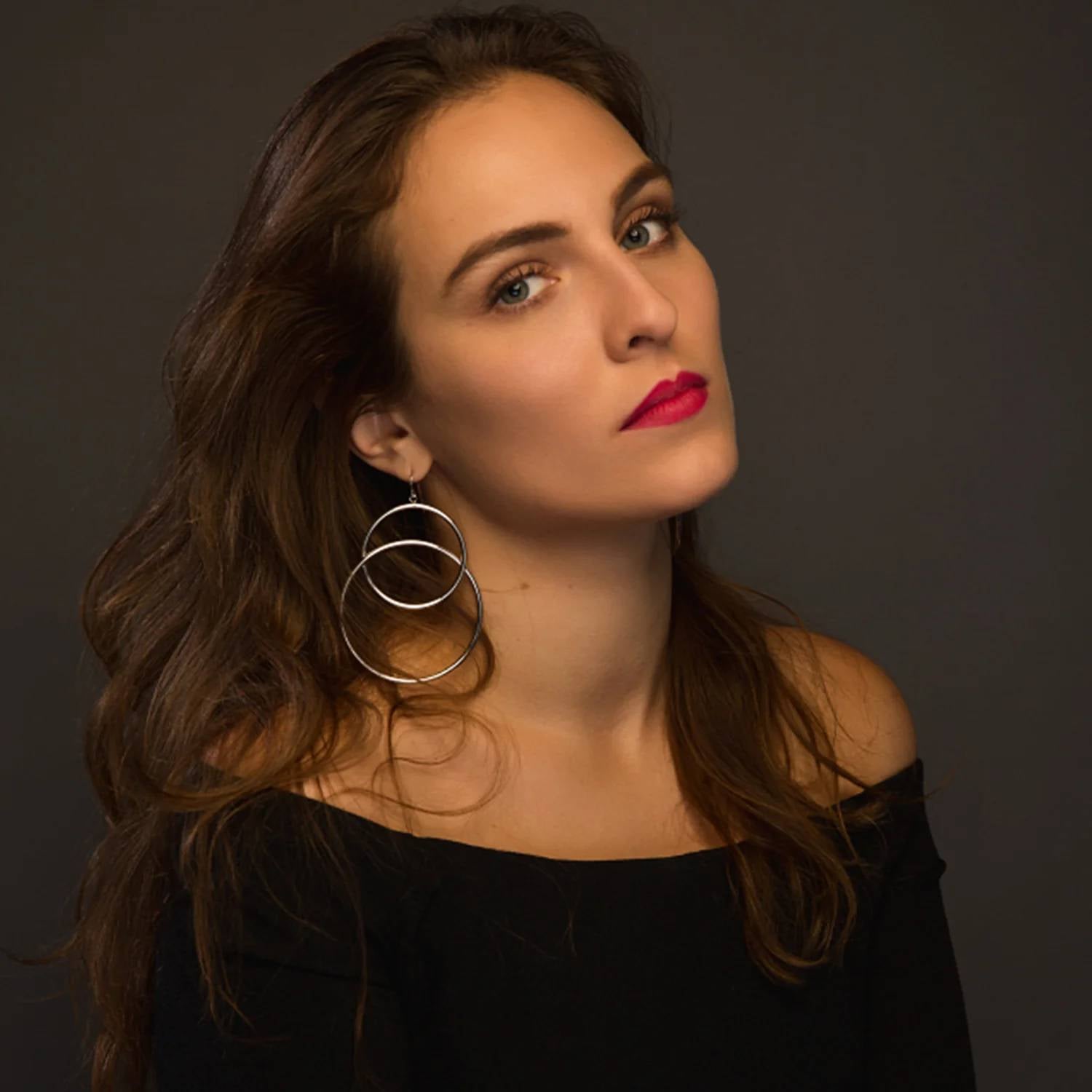 Gold & Honey - Women's Double Drop Earrings