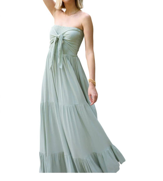 Bishop + Young - Tie Front Strapless Dress