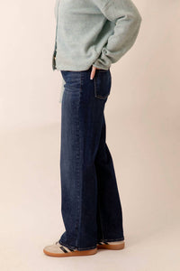 Just Black Denim - Mid Rise Loose Straight Leg Jeans