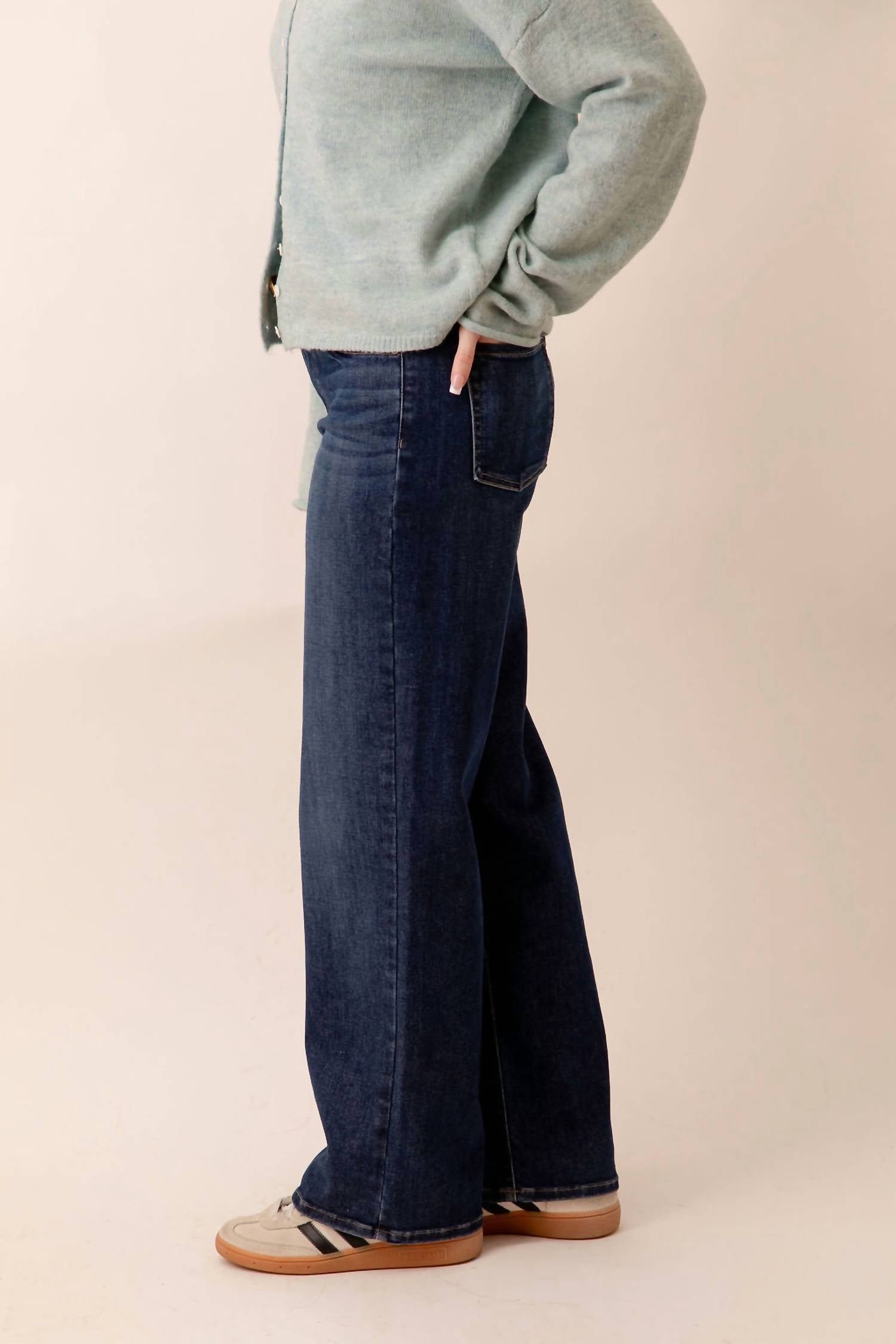 Just Black Denim - Mid Rise Loose Straight Leg Jeans