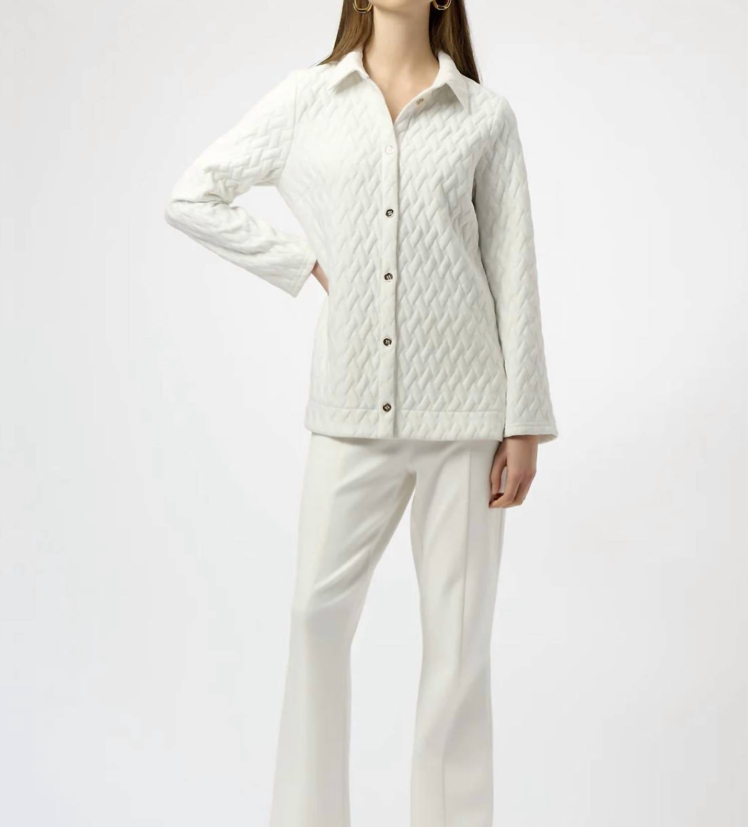 Joseph Ribkoff - QUILTED BASKETWEAVE JACKET