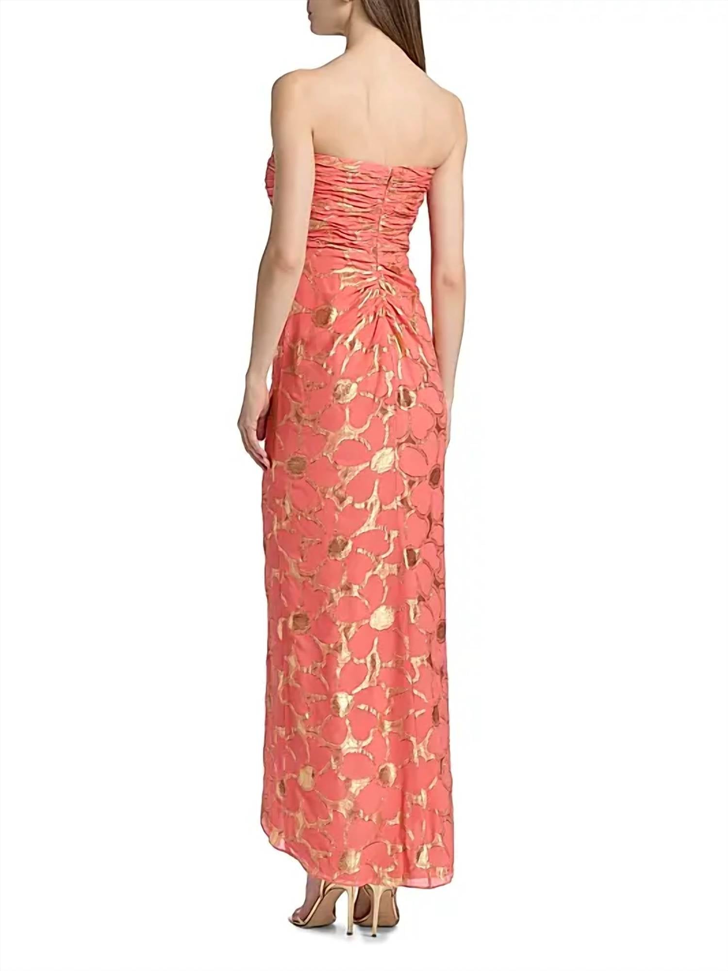 Ramy Brook - Daisy Goldie Floral Strapless Gown