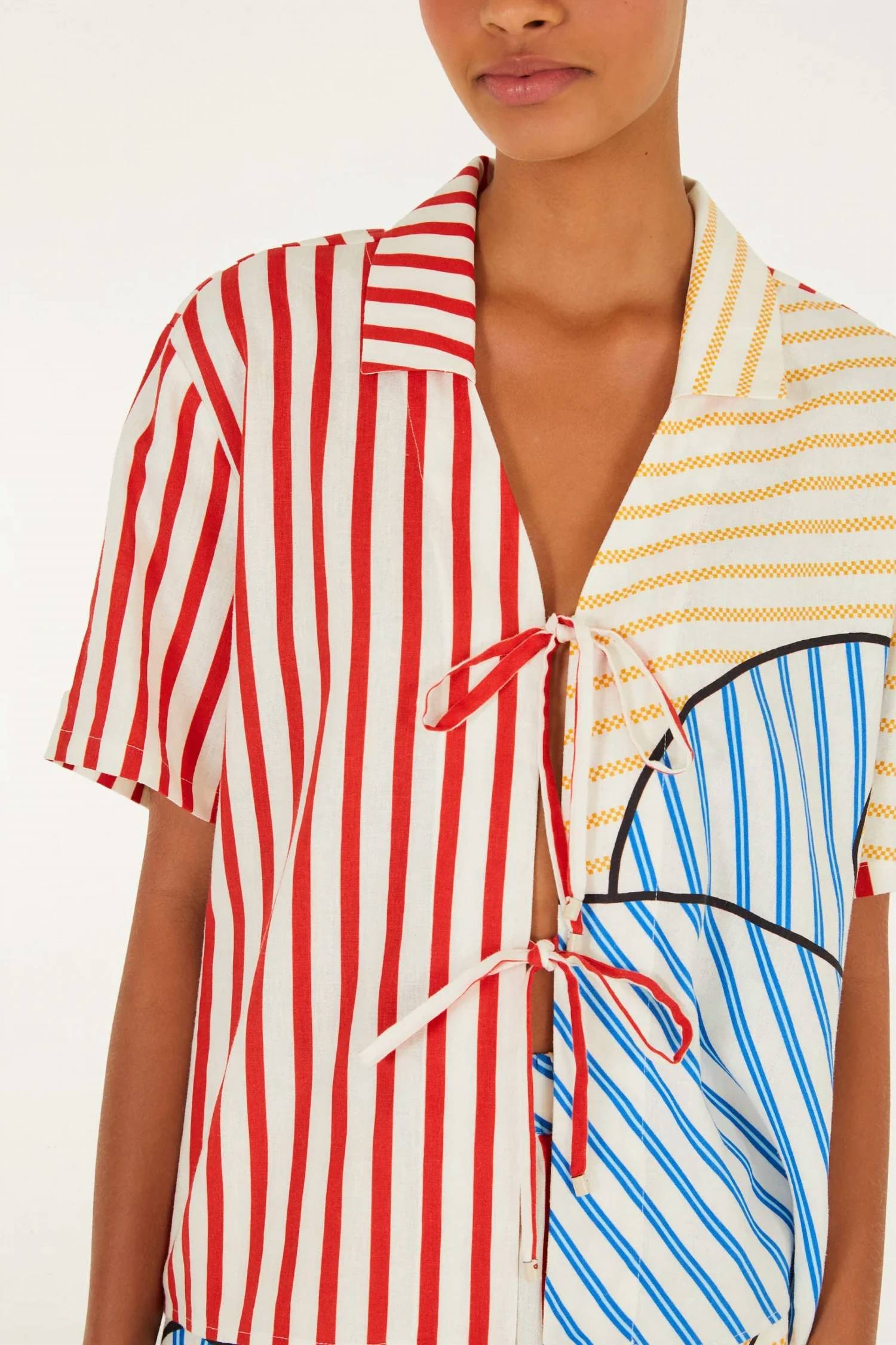 Farm Rio - Lightweight Tie Detail Blouse