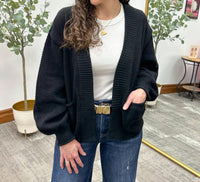 Double Zero - Waffle Knit Front Pocket Cardigan