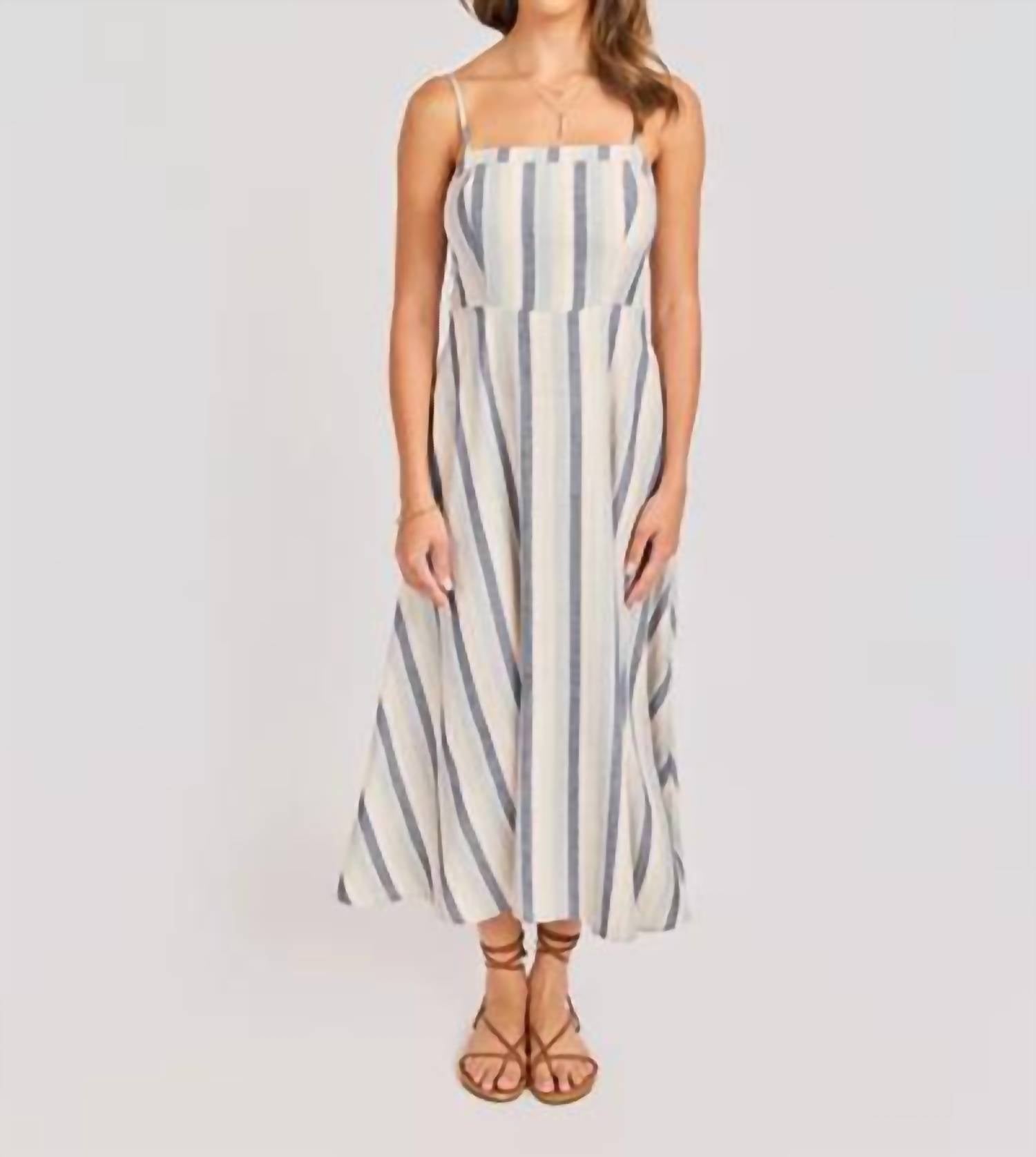 Sadie & Sage - Sweetgrass Stripe Midi Dress