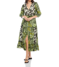 Fifteen Twenty - Nicki Tiered Ruffle Hem Midi Dress