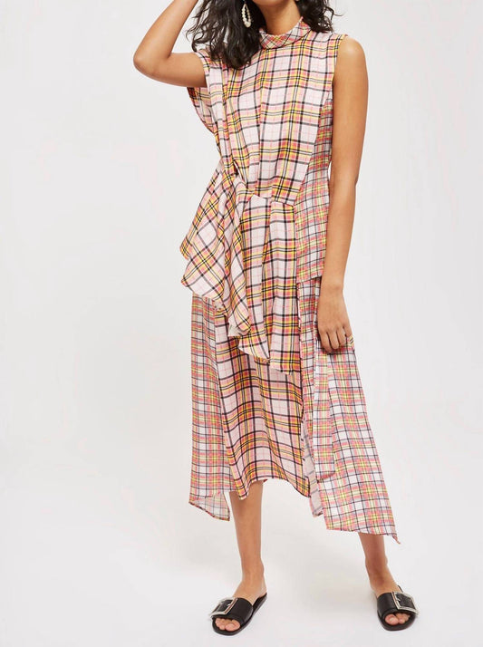 Topshop - Asymmetrical Plaid Midi Skirt