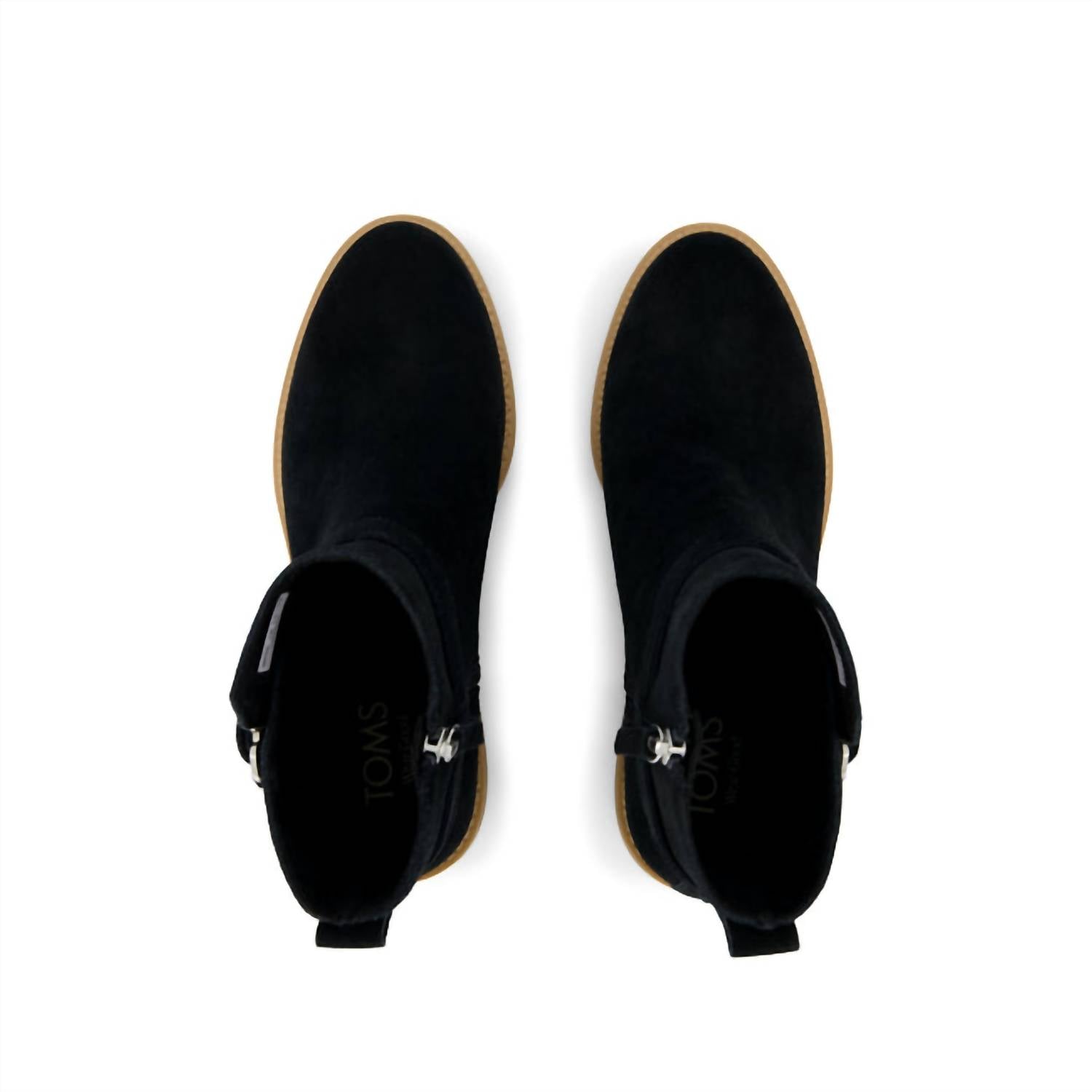TOMS Women's Hailey Buckle Boot in black suede - women's shoe - view 5