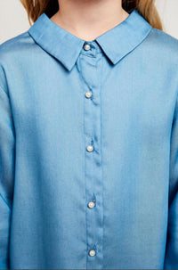Hayden La - Girls Pearl Button Down Shirt