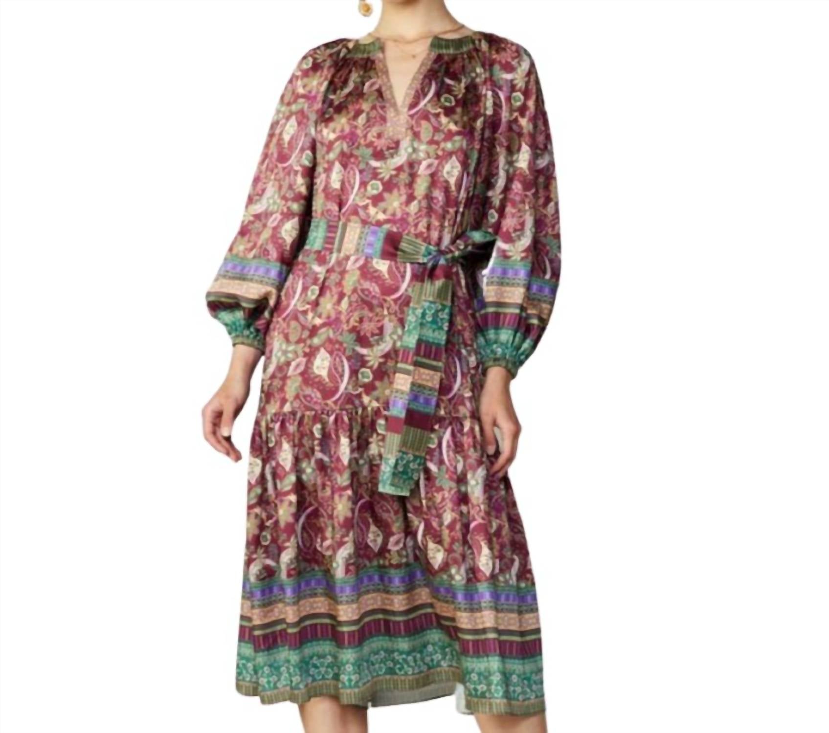 Current Air - Border Print Midi Dress