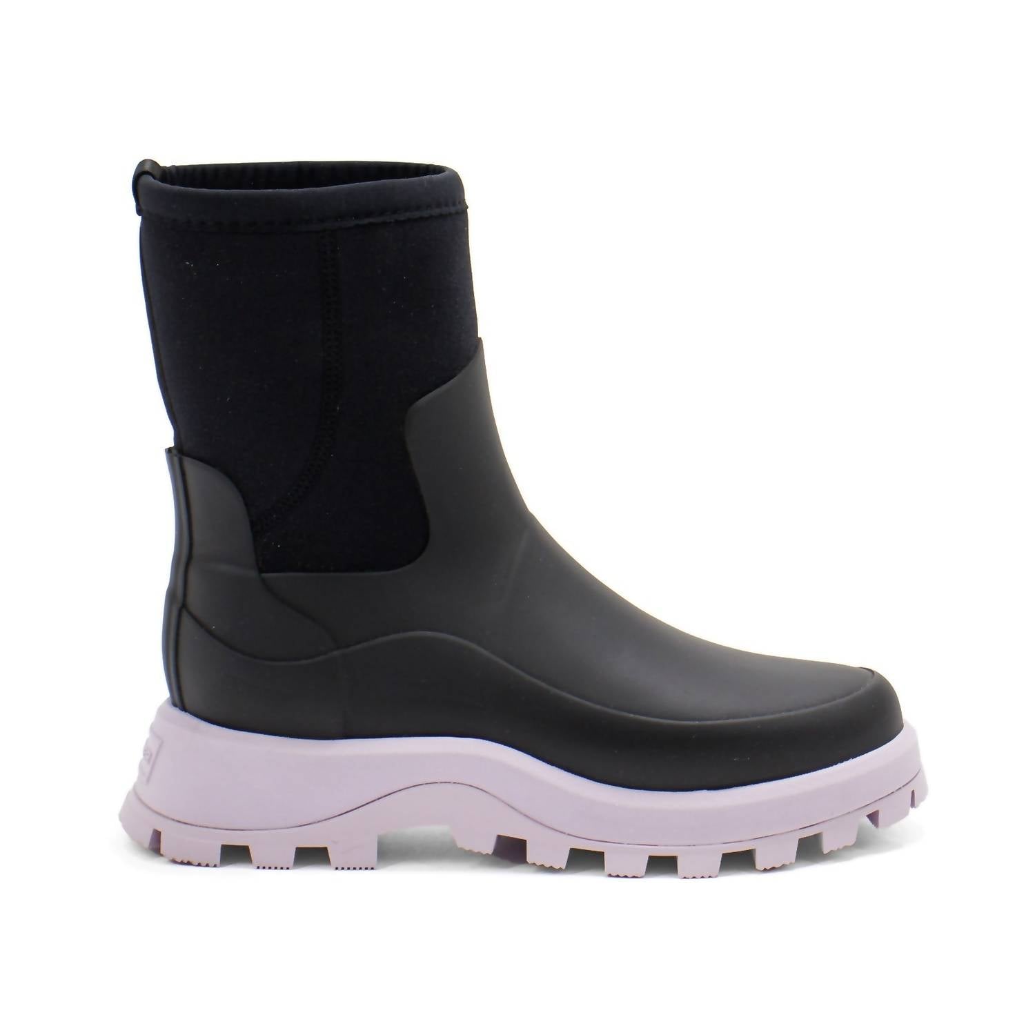 HUNTER Women's City Explorer Short Neoprene Boots in black 1 - women's shoe - alternate view