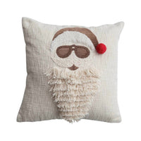 Creative Co-Op - Square Pillow With Embroided Image