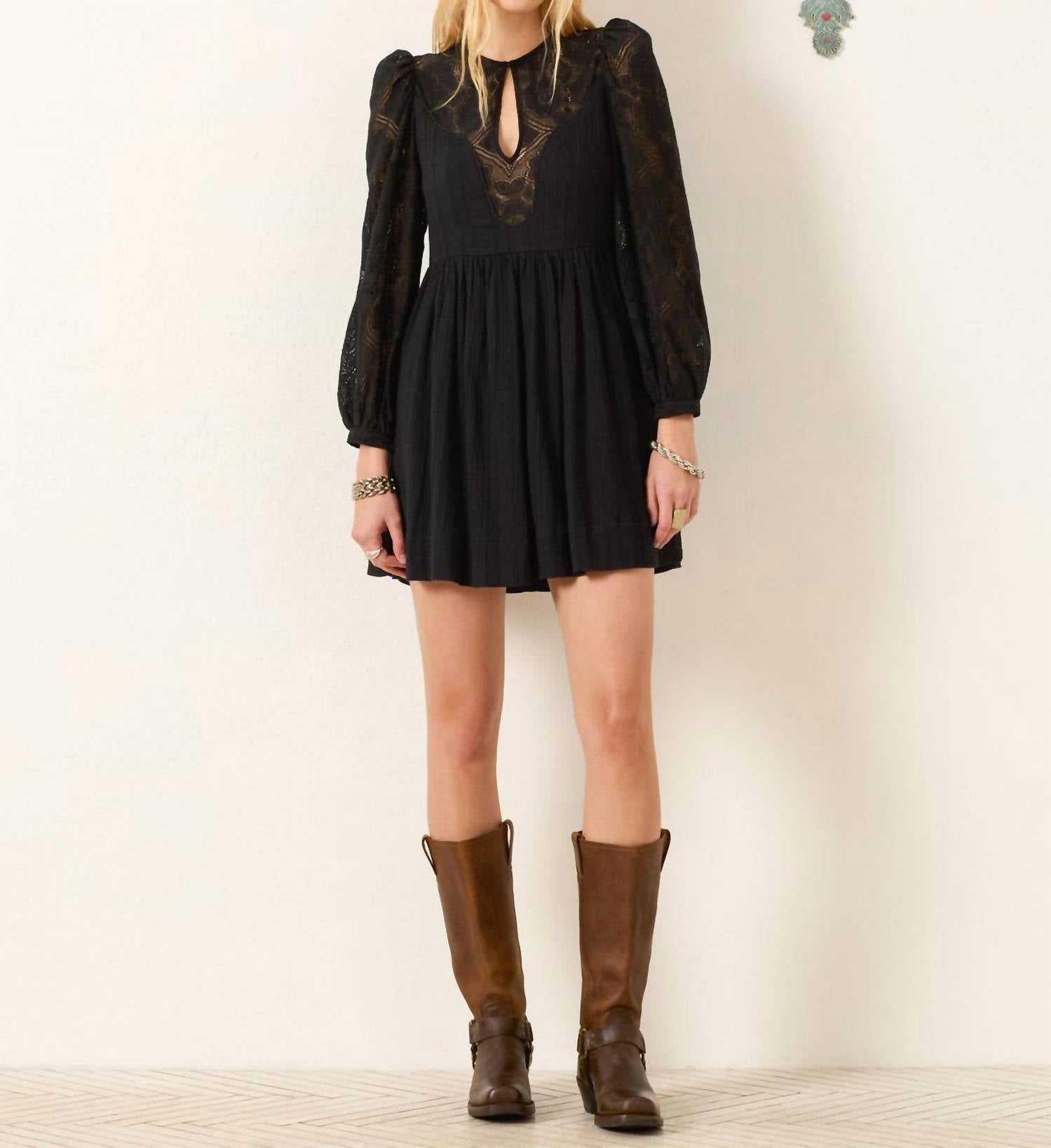 ALIX OF BOHEMIA Winslow Lace Dress in shadow - women's dress - view 4