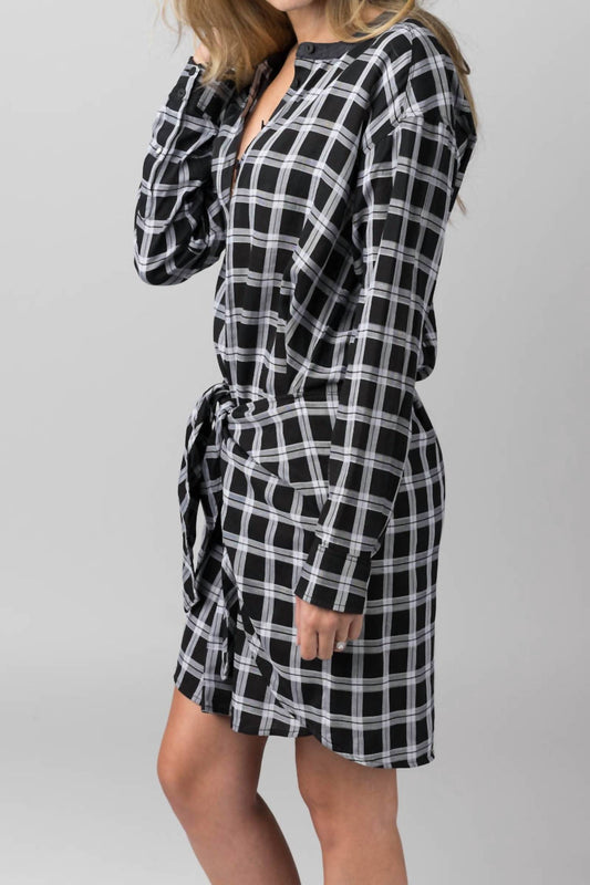Rag & Bone - Tie Plaid Mini Dress