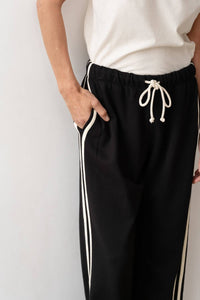 Donni. - Eco-terry Stripe Crop Pants