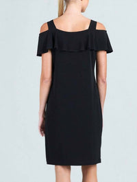 Clara Sunwoo - OPEN SHOULDER RUFFLE NECKLINE DRESS