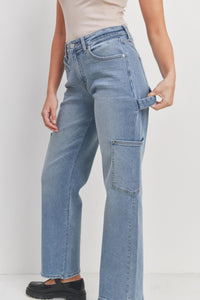 Just Black Denim - Cargo Straight Leg Jeans