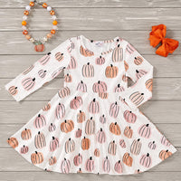 Pete + Lucy - Girls Denim Pumpkin Dress