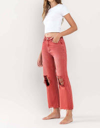 Vervet By Flying Monkey - Apple Cider 90's Vintage Crop Flare Jean