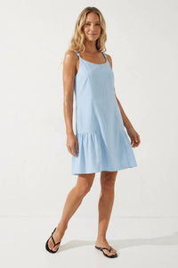 Naked Zebra - Button Detail Ruffle Mini Dress