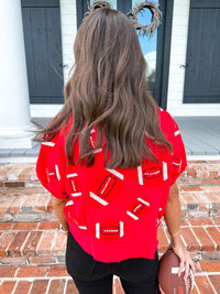 Queen Of Sparkles - Football Patch Pullover