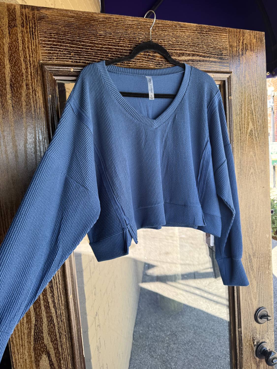 Simply Southern - Women's Cropped ribbed long sleeve Shirt