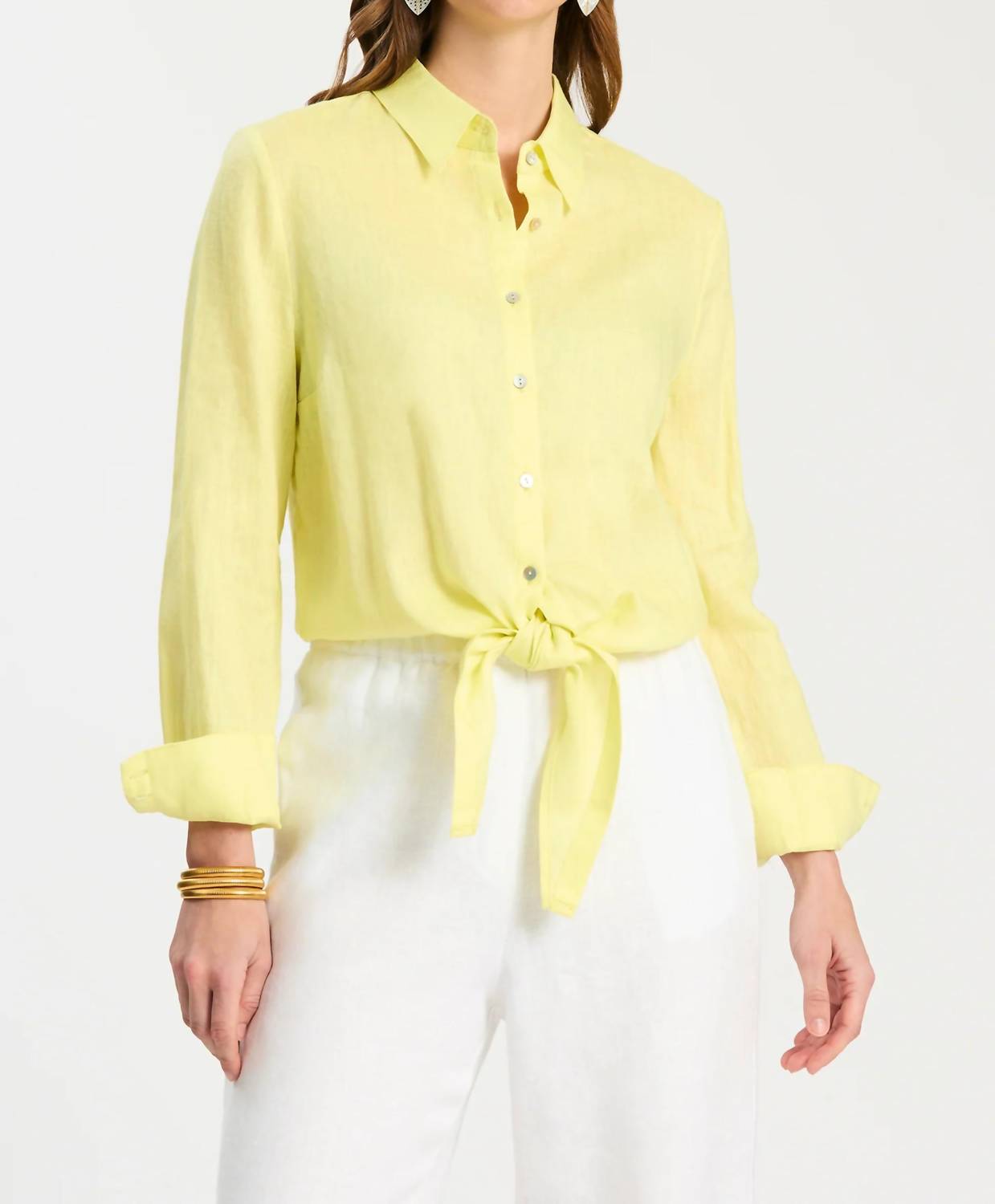 Tyler Boe - Amara Linen Tie Front Shirt