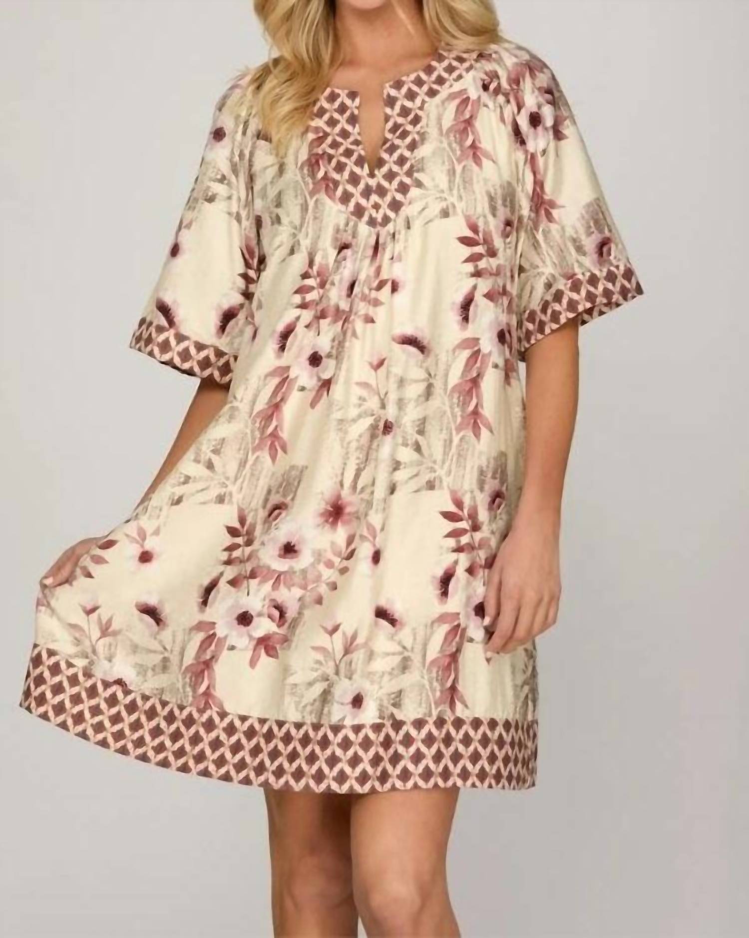 She + Sky - Bell Sleeve Mini Dress