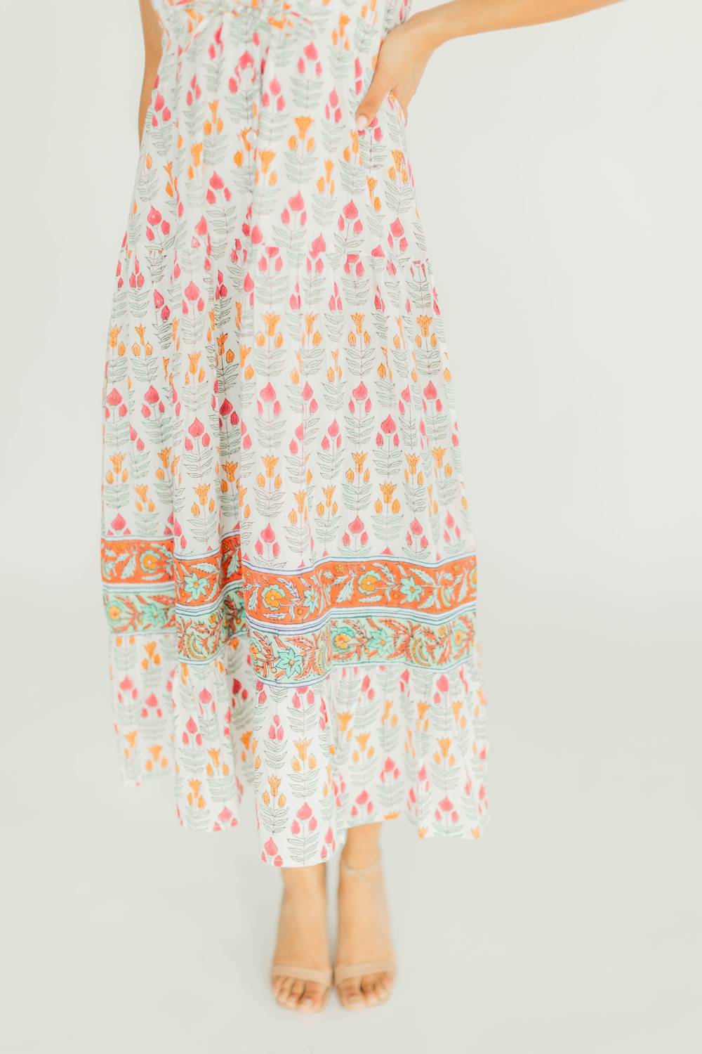 Victoria Dunn - Rosa V-neck Midi Dress