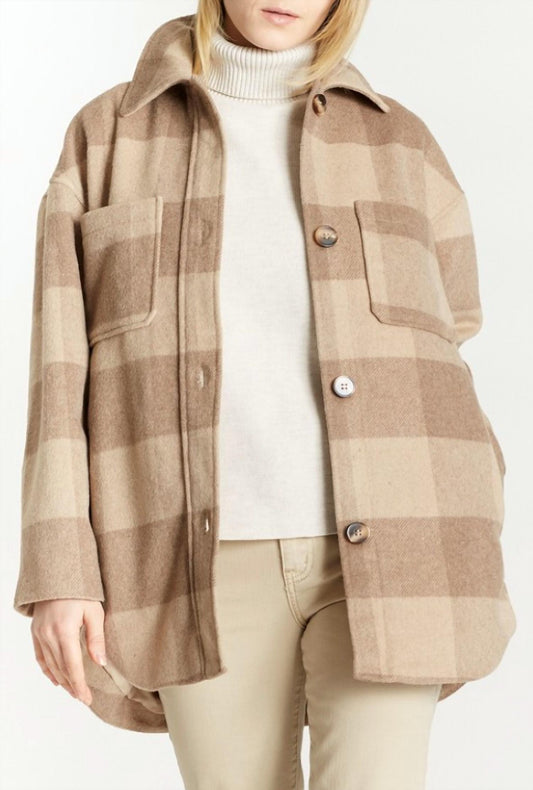 TWO POCKET PLAID COAT