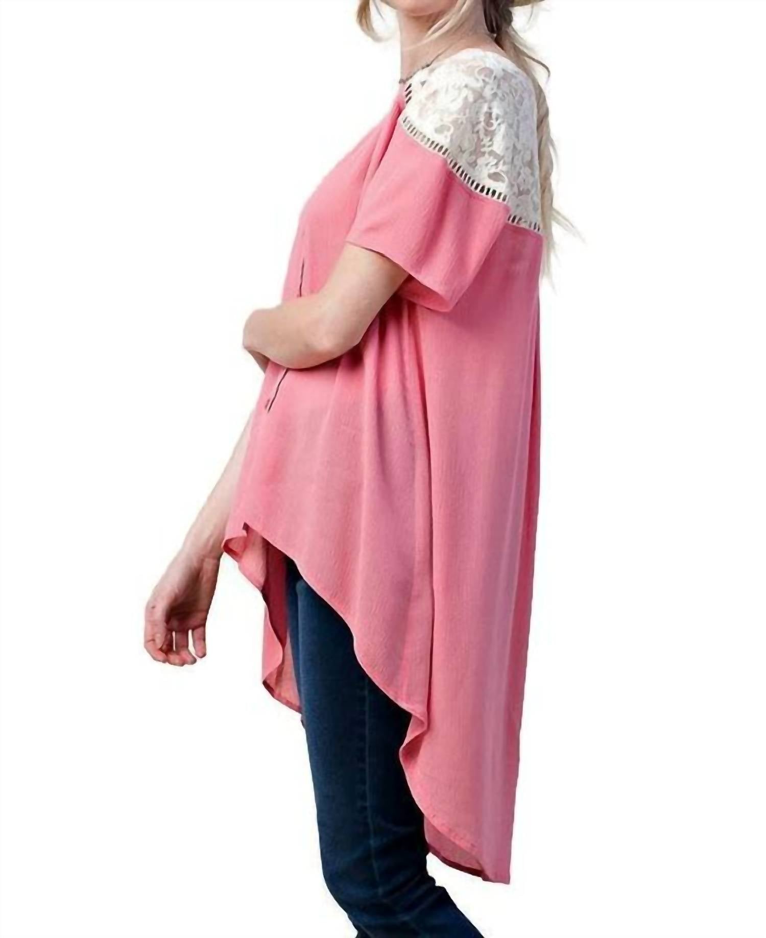Kori - Lace Shoulder Blouse
