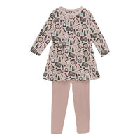 Kickee - Girls' Long Sleeve Playtime Outfit Set
